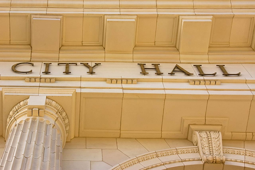 city hall stock photo