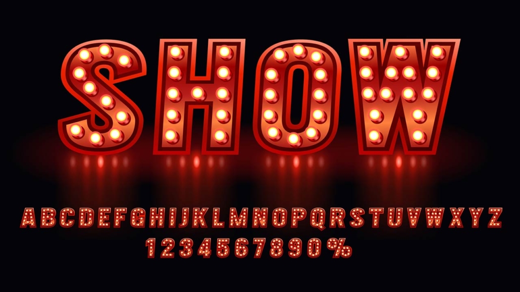 Show font set collection, letters and numbers symbols